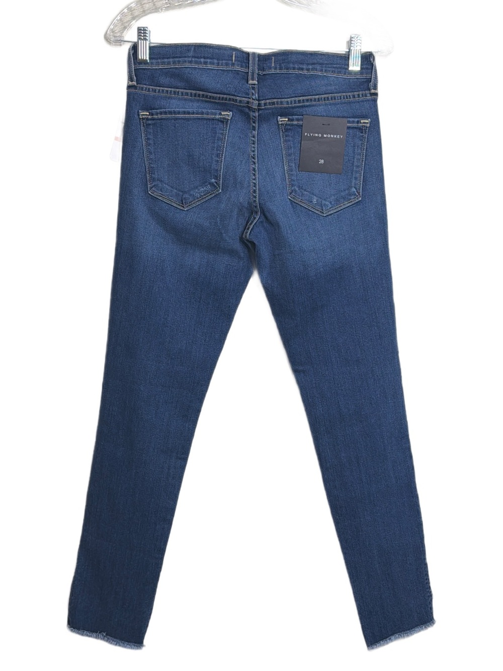 Flying Monkey Mid Rise Straight Stretch Distressed Jeans - Picture 12 of 12